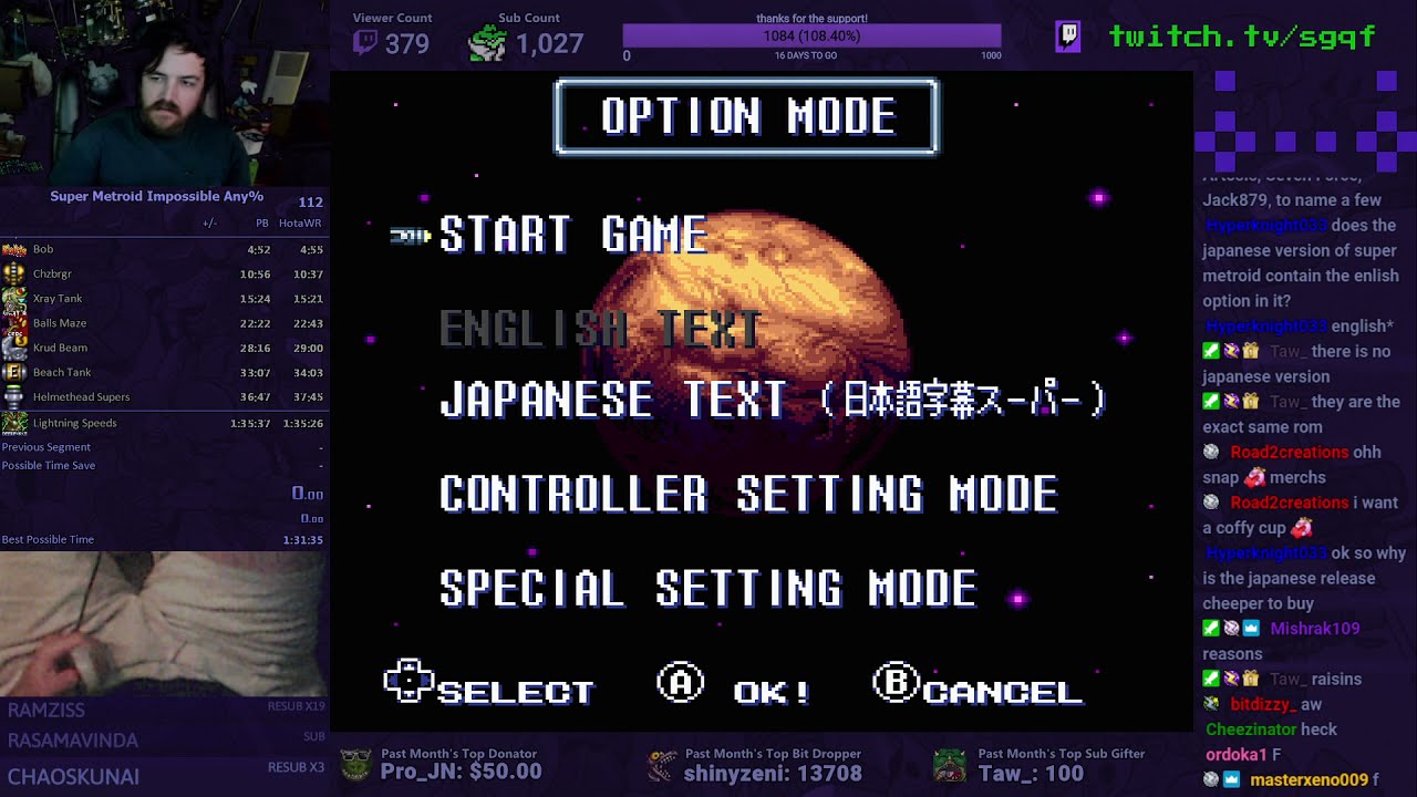 Super Metroid Impossible - my 1st deathless/saveless run (