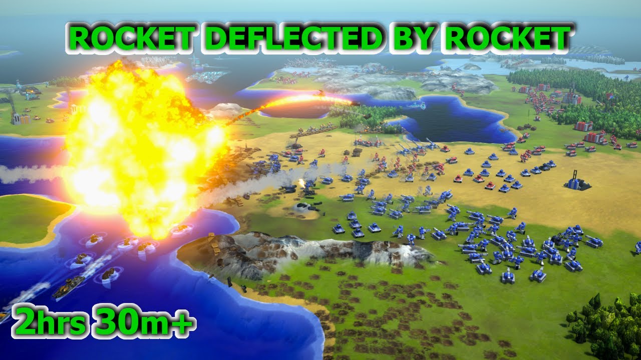 Best Longest Battle I Think I've Seen - Rocket Deflects Rocket! - 2v2 - Line War