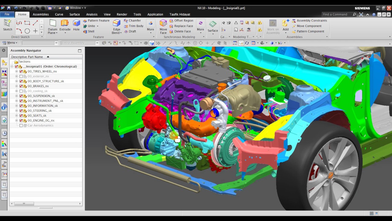 NX CAD Assembly : How to Load Large Assembly in NX, Example a Car
