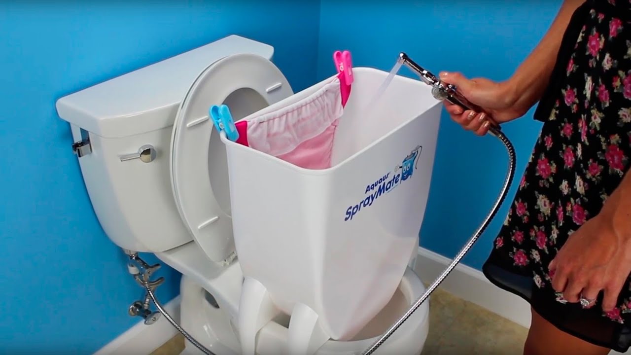 Aquaus SprayMate &ndash; Diaper Sprayer Splatter Shield - Perfect for Rinsing Cloth Diapers & Bedpans!