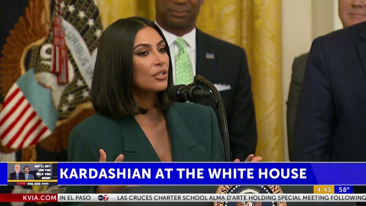 Kim Kardashian joins Kamala Harris at White House to talk criminal justice reform