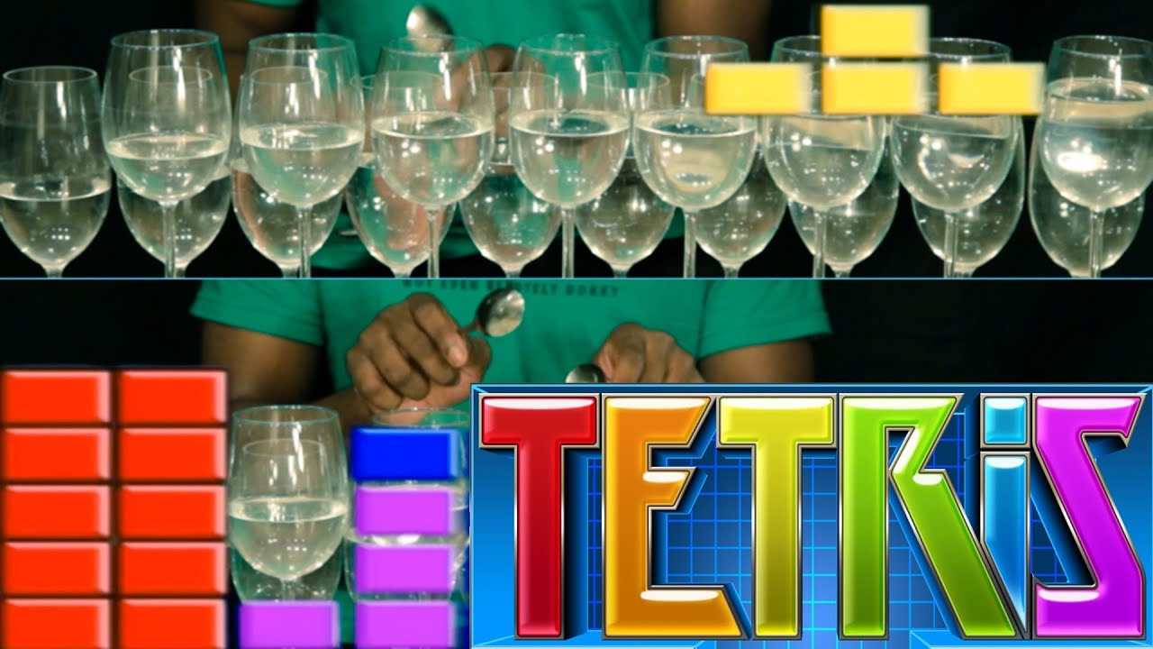 Tetris Theme Song on Wine Glasses (Dan Newbie)