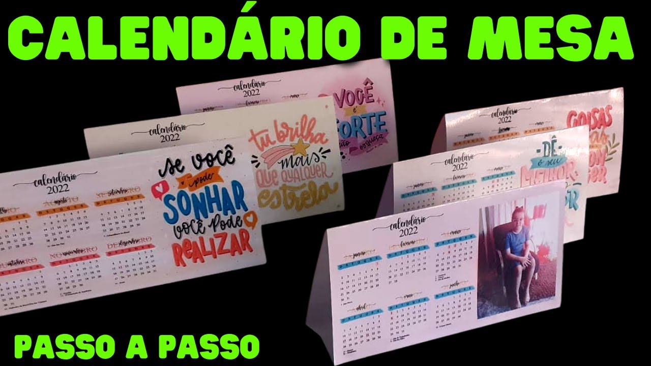 COMO FAZER CALENDÁRIO DE MESA