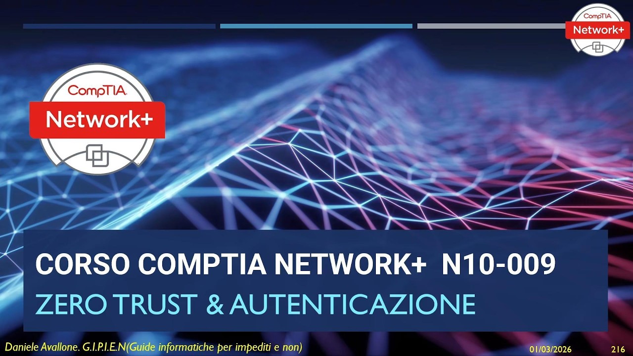 Corso Comptia Network+ completo in italiano | Zero Trust, SASE e Policy di Sicurezza