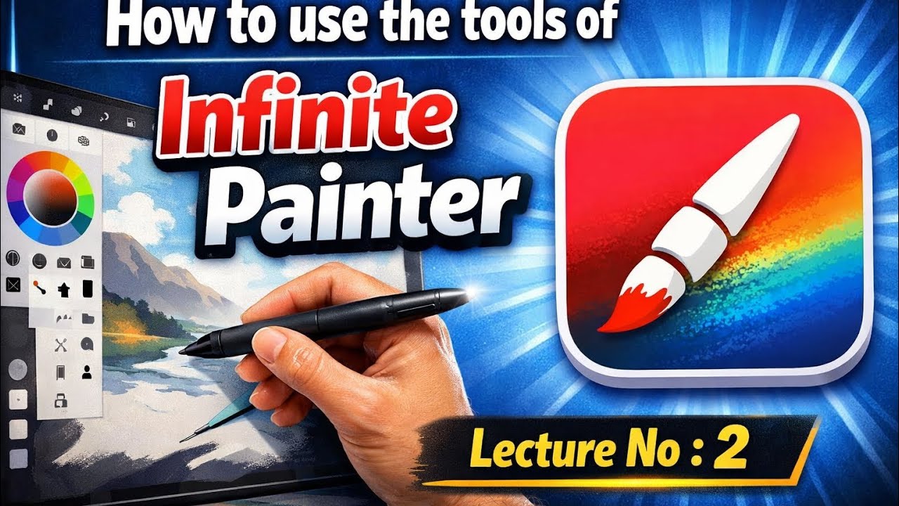 How to Use Infinite Painter Tools | Step by Step Tutorial (Lecture 2)