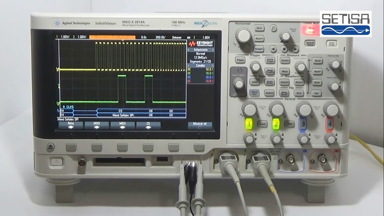 Decodificaci&oacute;n del protocolo SPI con el osciloscopio MSO-X 2014A