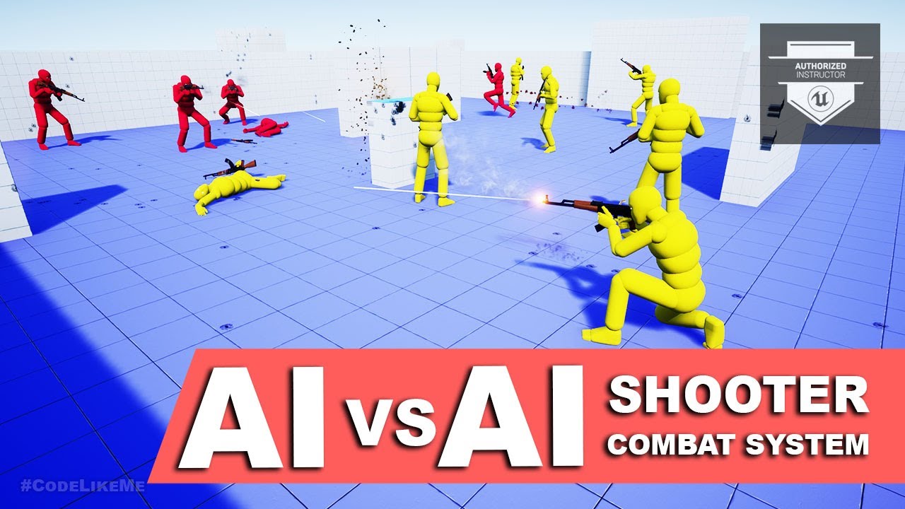 Unreal Engine AI vs AI  Shooter Combat System (ALS #28)