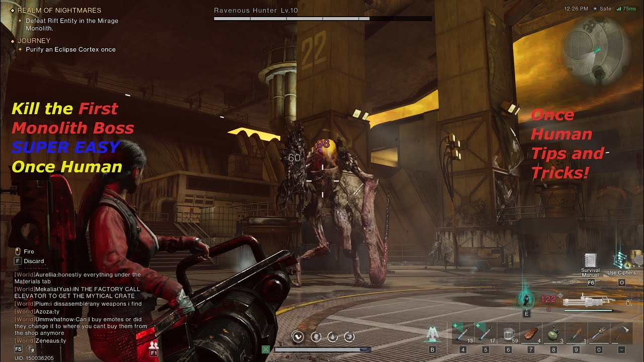 Once Human - Kill the first Monolith Boss EASY