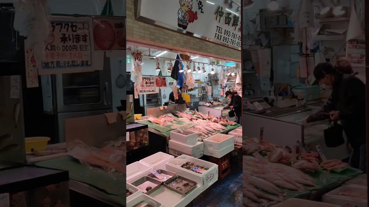 Yanagibashi Rengo Ichiba (fish market), Fukuoka, Kyushu