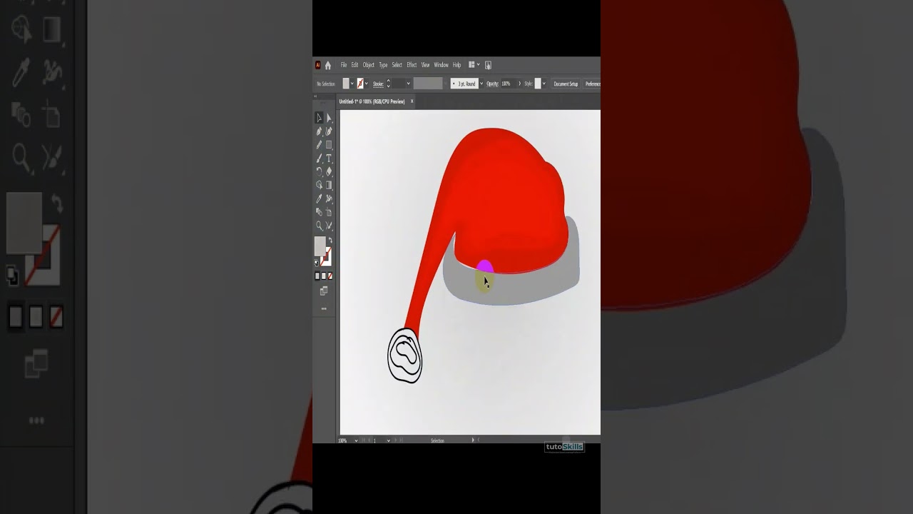 Santa Cap Vector Illustration #christmas #santa #illustration #graphicdesign #vector