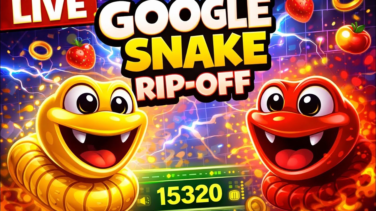 🔴 LIVE – Google Snake Game | Non-Stop Snake Run 🐍🔥