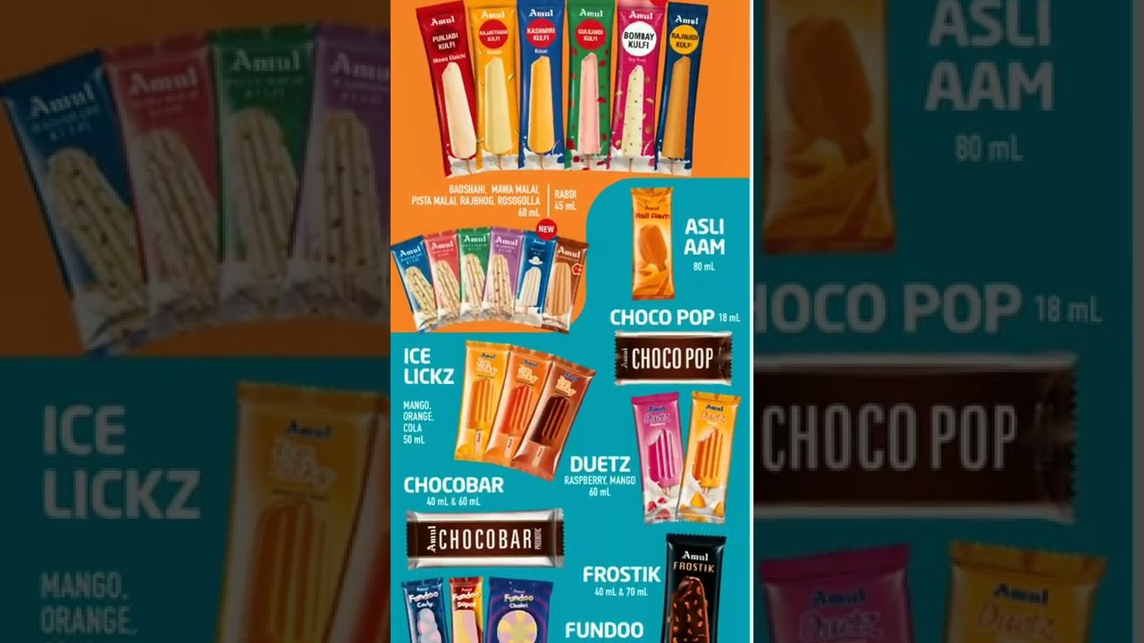 Amul icecream products catalogue #salesachin #puneamul