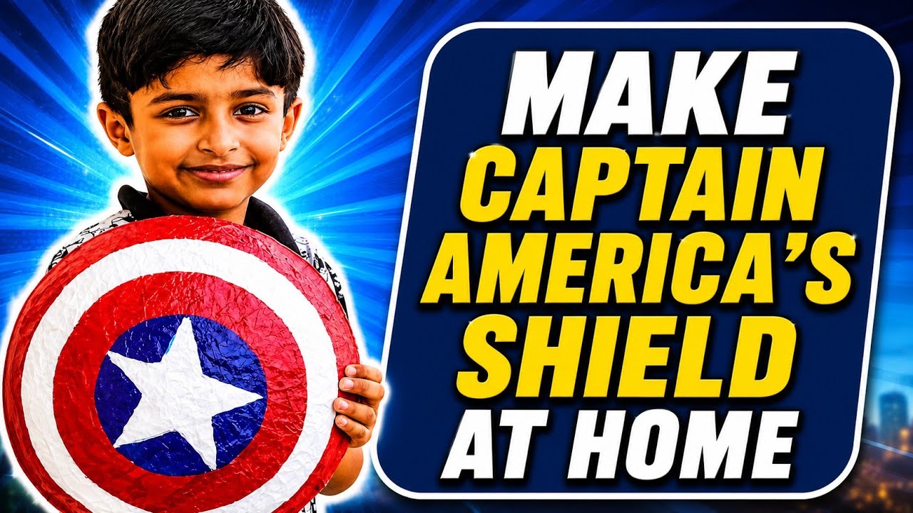 How to Make Captain America's Shield at home (In Hindi) | Paper Mache Craft DIY