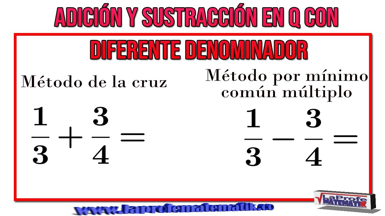 Adición y Sustracción en Q con diferente denominador