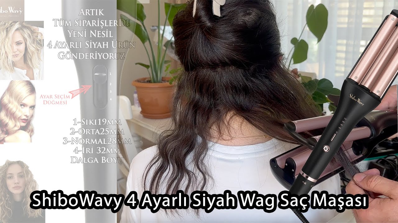 ShiboWavy 4 Ayarlı Wag Maşa (19/25/28/32MM) Küçük-Orta-Iri ayarlı #trending #saçşekillendirme