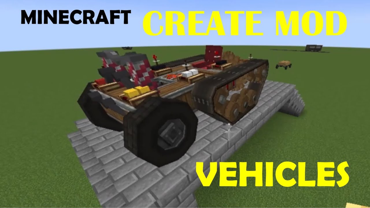 Minecraft 1.20.1: WORKING TRACKWORK MOD VEHICLES in Create Mod