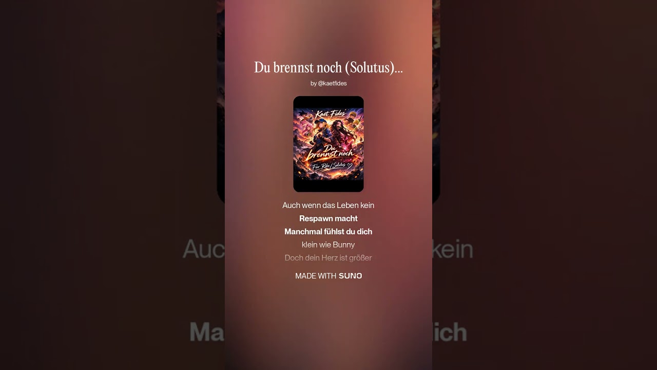 Du brennst noch