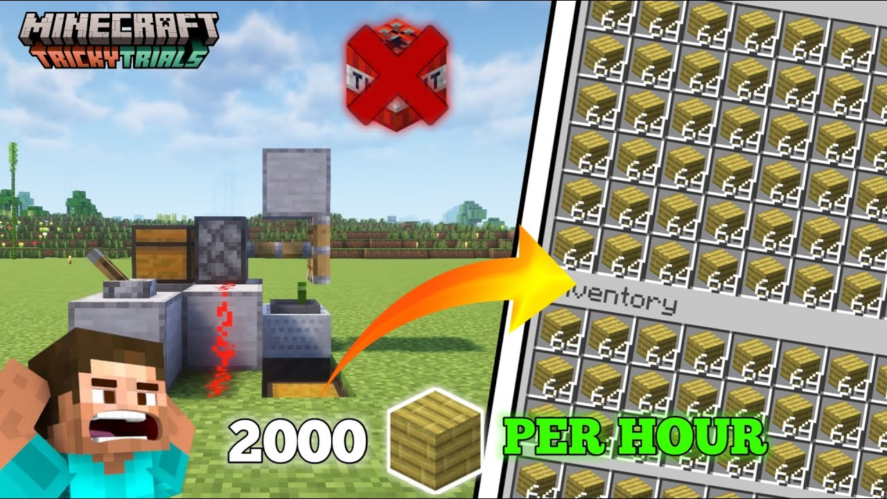 Minecraft Best Wood Farm 1.21.7 (Bamboo planks ) Easy & Simple!!!