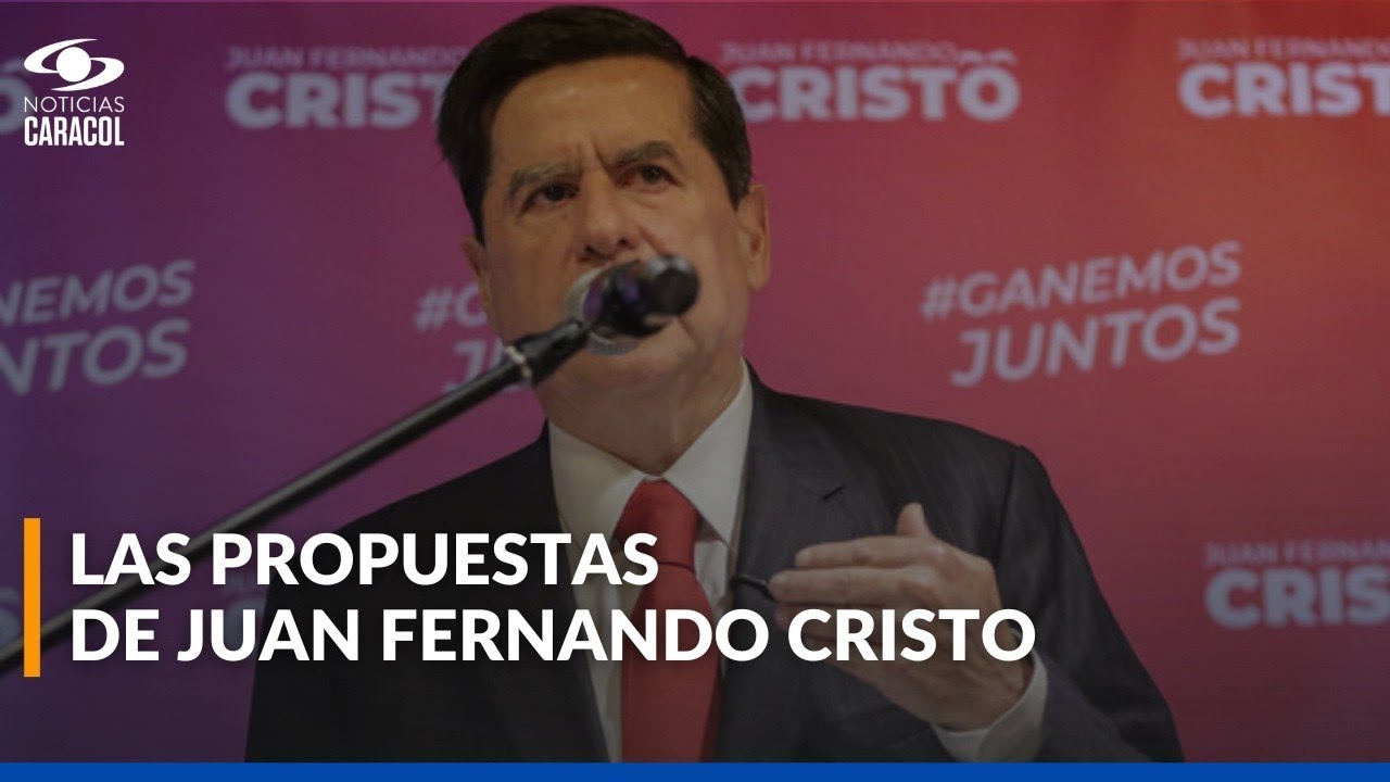 Juan Fernando Cristo, candidato presidencial, habla de sus propuestas en Noticias Caracol