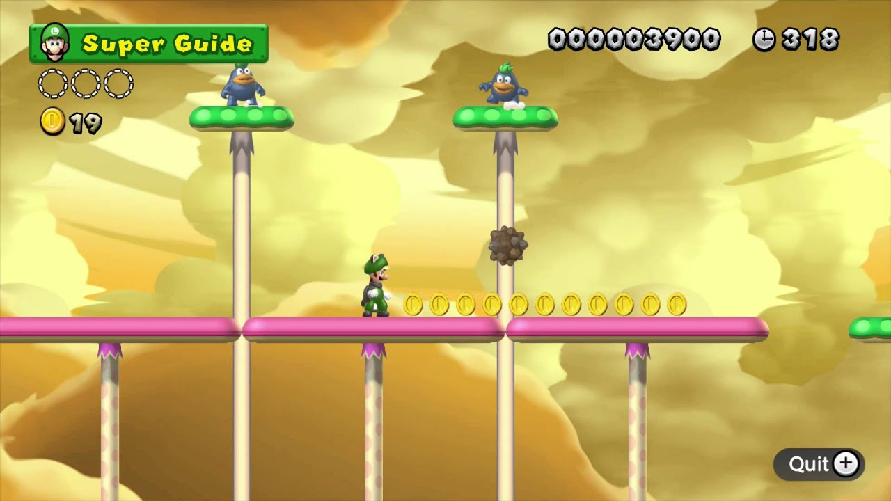 2-5: Dry Desert Mushrooms - Luigi's Super Guide - New Super Mario Bros. U