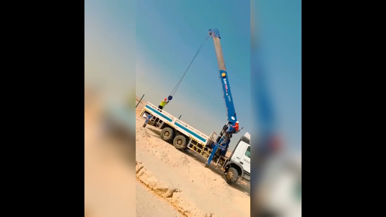 operating boomtrck✌🏻 #construction #boomtruck #operator #worksite #driver