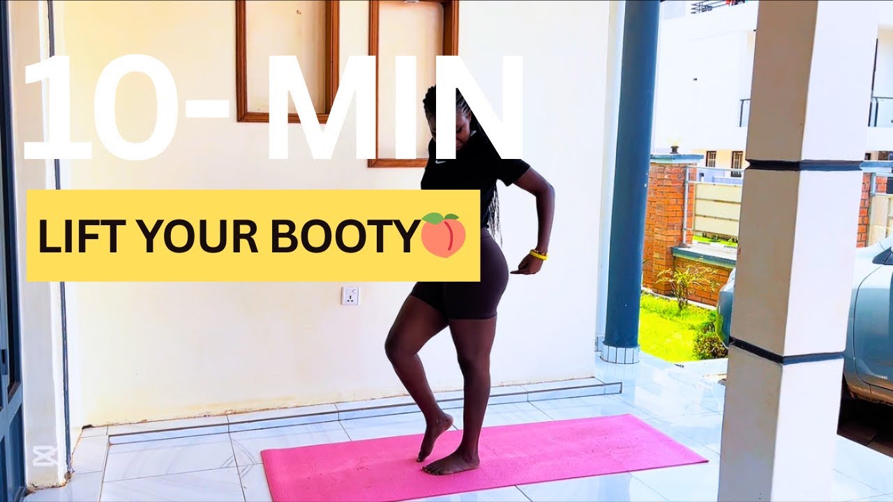 10 MIN Standing Glutes Workout 🍑| Lift & Tone Your Booty at home(No Equipment)/Ubaka Ikibuno kinini 