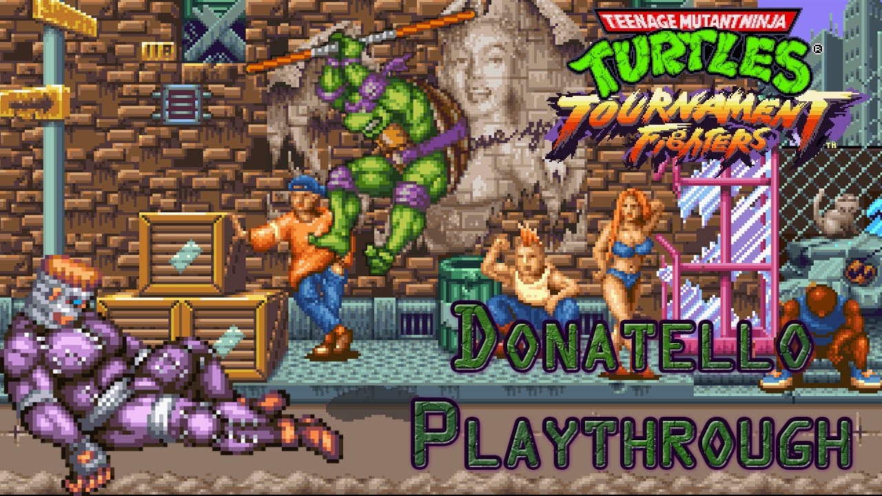 [RGP] Donatello Playthrough - Hardest Difficulty (TMNT: Tournament Fighters - SNES)