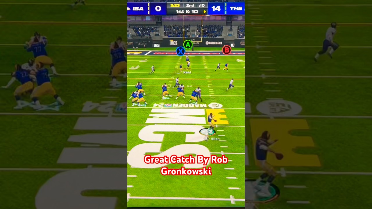 Great Catch By Rob Gronkowski🔥🔥#shorts#madden24#subscribe#gaming#madden#football#nfl#viral