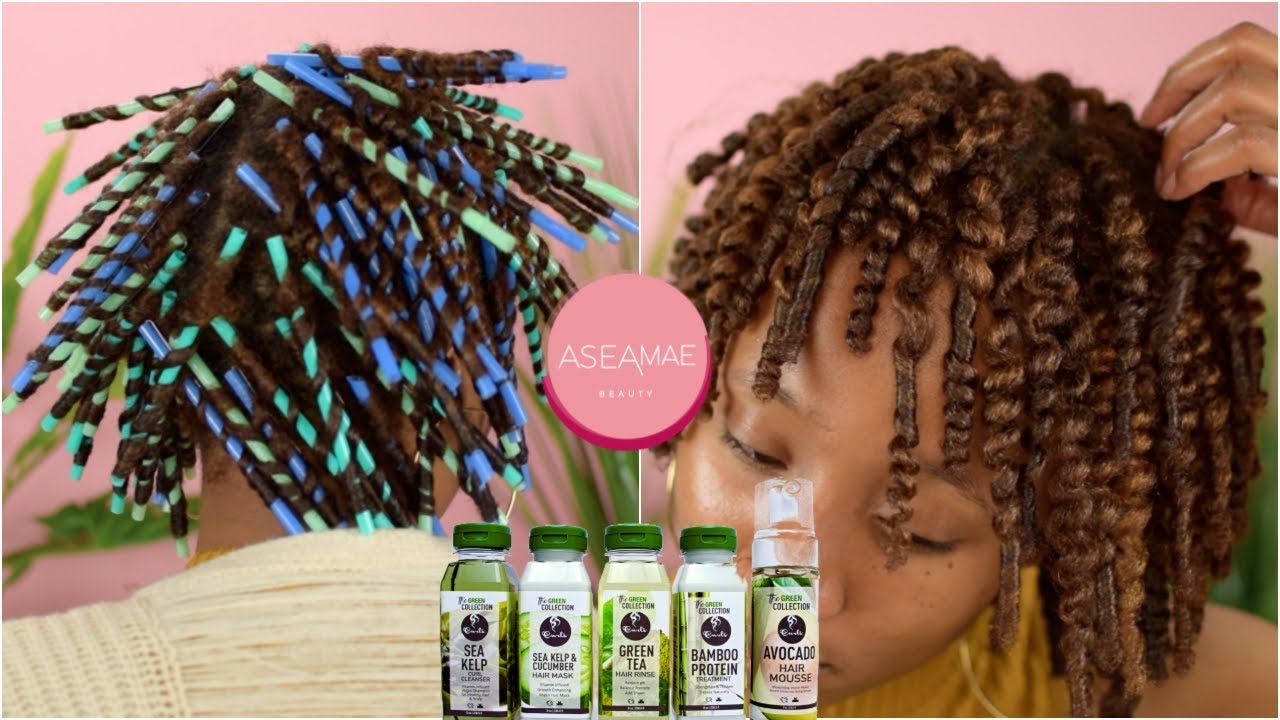 STRAW SET ON NATURAL 4C 4B HAIR + NEW CURLS GREEN COLLECTION REVIEW | THE BEST STRAW CURLS
