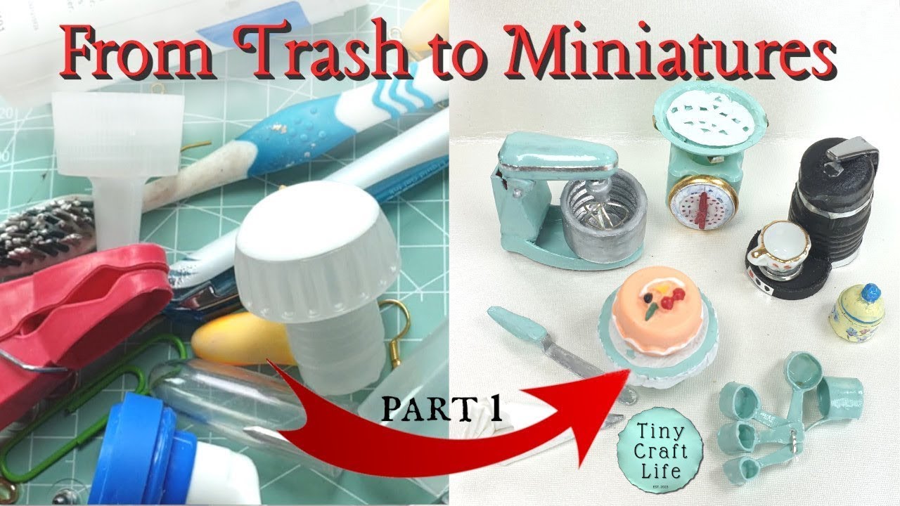 I Use RECYCLED Materials😮 #MiniatureMagic #TrashToMinis #DollhouseMiniatures #RecycledArtIdeas