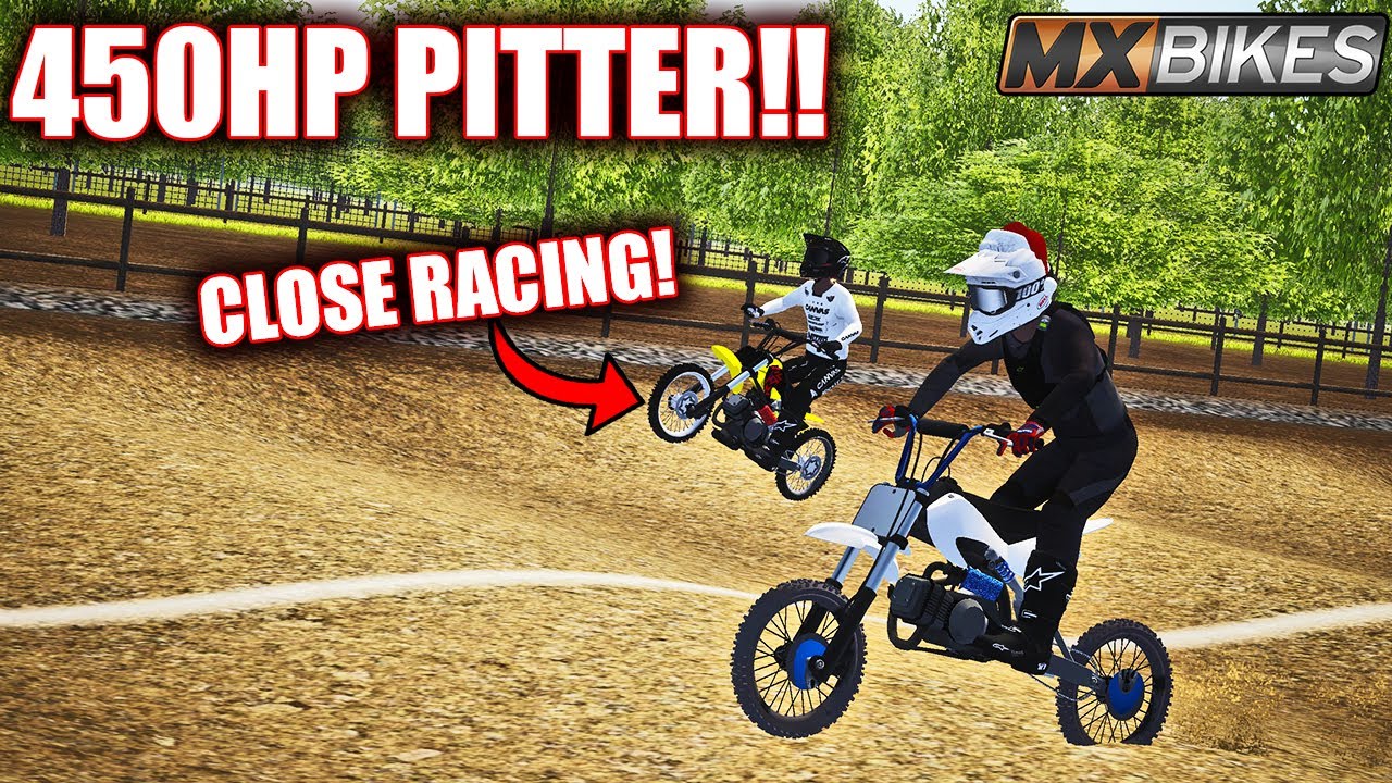 RACING 450 HORSEPOWER PITBIKES ON STRAIGHT RHYTHM WAS INSANE!! (MX BIKES)