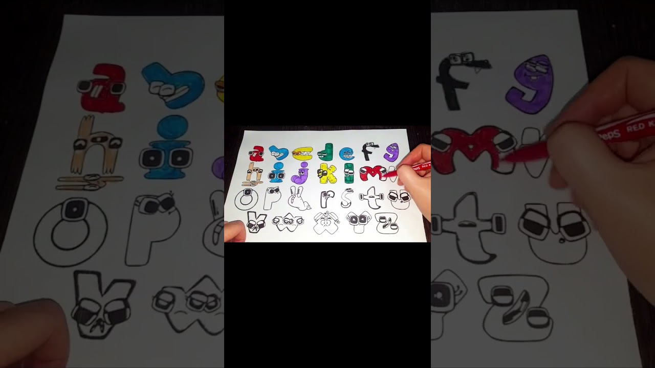 Coloring ALPHABET LORE | All Lettters (A-Z) #shorts