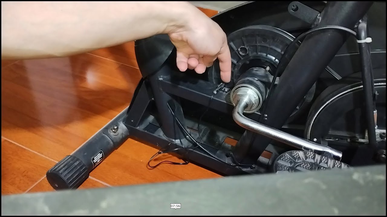 Solucionar problema sensor de velocidad electromagnetico bicicleta fija o similar y poner el iman.