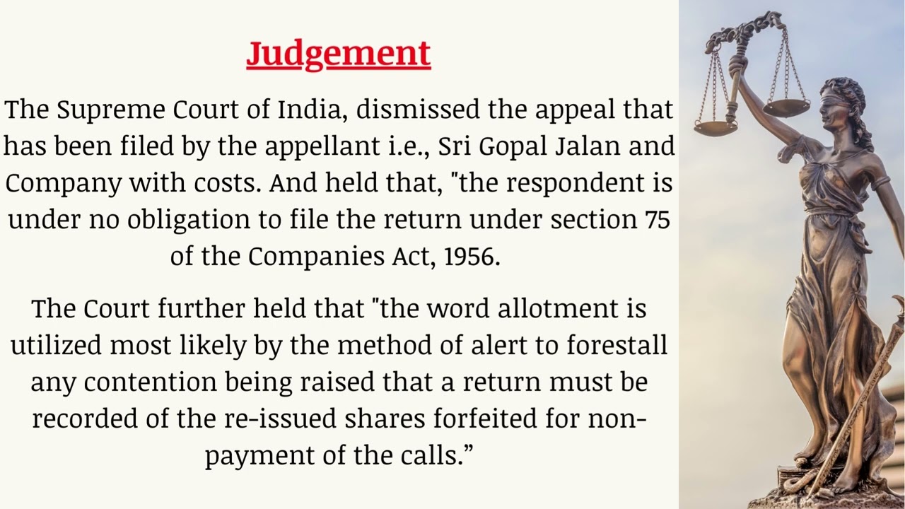 Case Study On Shri Gopal Jalan & Co  India Ltd Vs  Calcutta Stock Exchange   LEXIS AND COMPANY