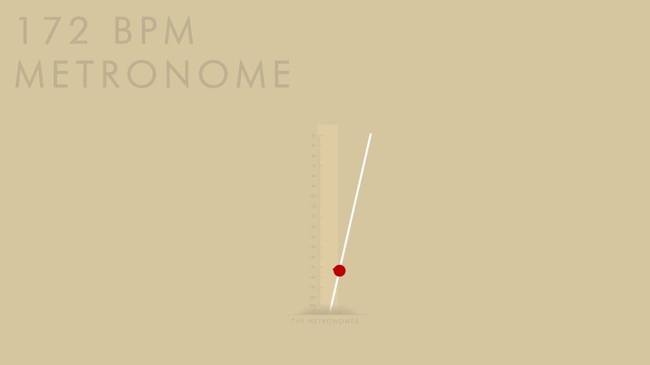 172 BPM Metronome - 1 Hour Metronome 172 BPM