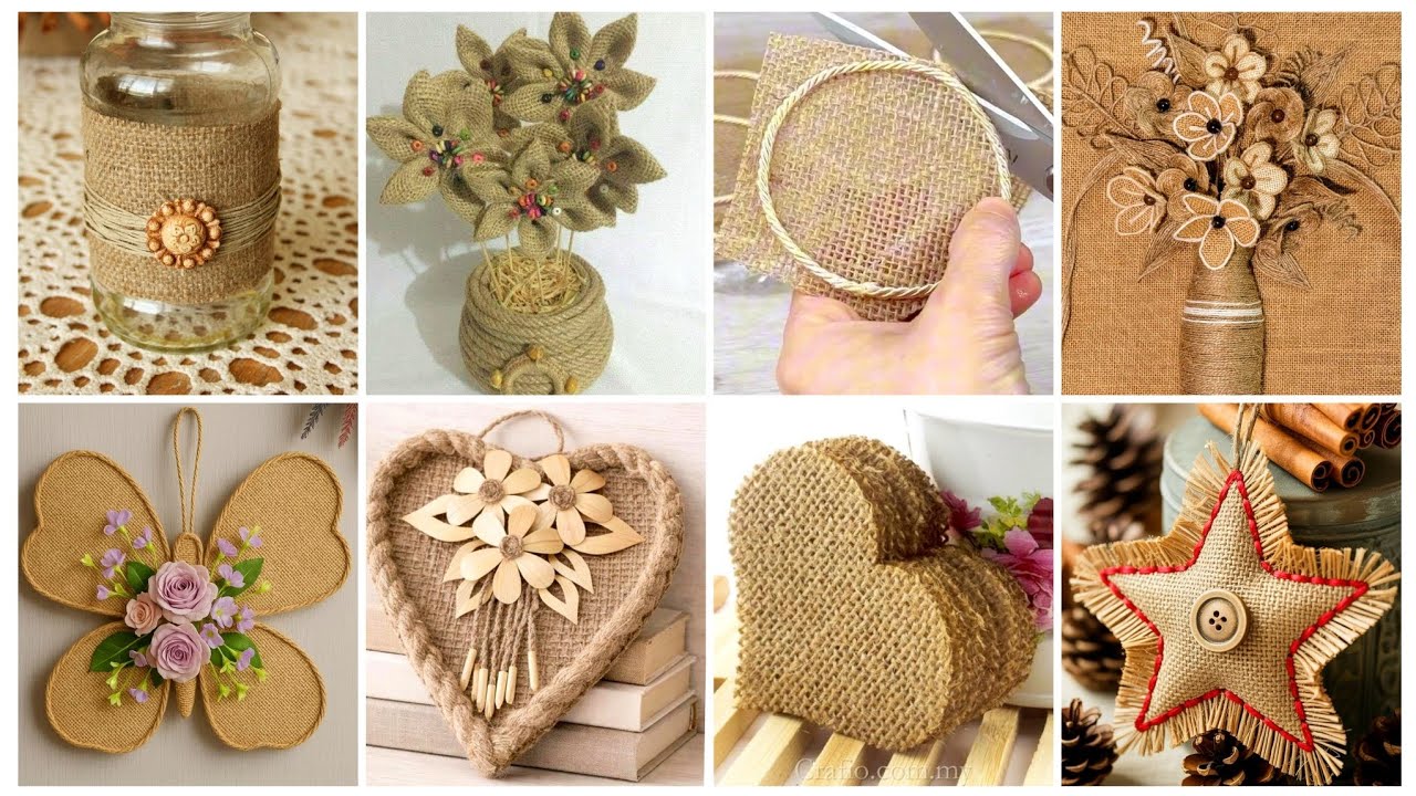 Amazing Jute & Twig Home Décor Ideas | DIY Burlap Bottle & Jute Fabric Craft