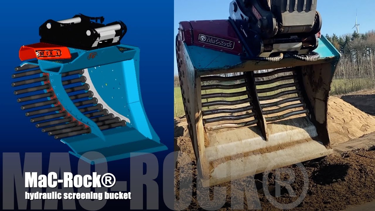 MaC-Rock® hydraulic screening bucket