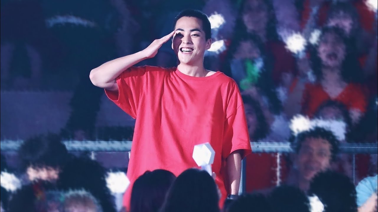 XIUMIN SUPPORTING EXO ON CONCERT DURING MILITARY SERVICE 280719金珉锡服兵役时期去演唱会为exo应援～
