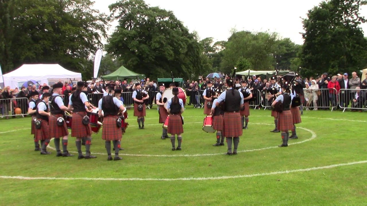 OBAN HIGH SCHOOL PIPE BAND AT THE SCOTTISH PIPE BAND CHAMPIONSHIPS 2019