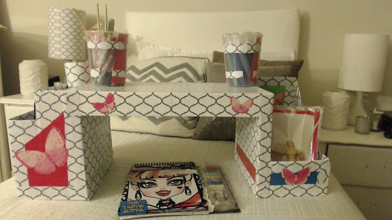 DIY - Portable Art Desk and Practical Laptop Table - CARDBOARD IDEAS