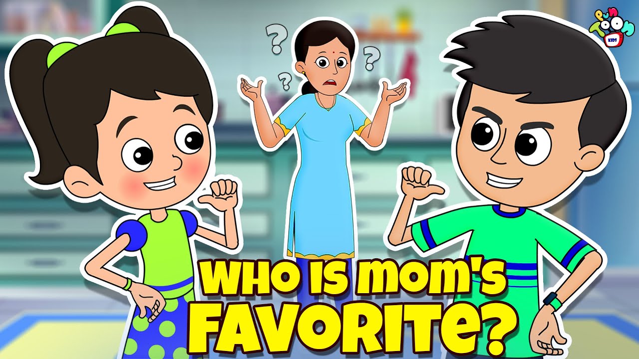 Who is Mom's Favorite? | Gattu Vs Chinki | Animated Stories | Cartoon | Moral Stories | PunToon Kids