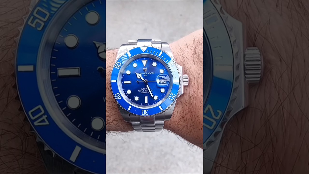 Diver Watch Submariner Smurf Hommage. Lige Design LG1856 #paganidesign #watchtime