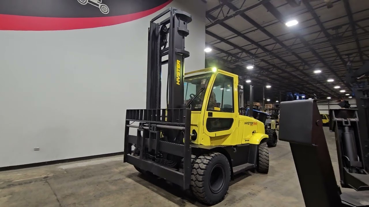 2017 HYSTER H190FT 19,000 LBS PNEUMATIC DIESEL FORKLIFT STK 16405
