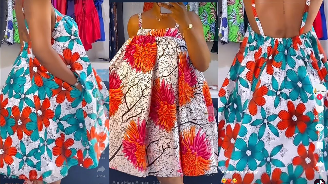 How to cut and sew a gathered dress with spaghetti straps and elastic ruched back
