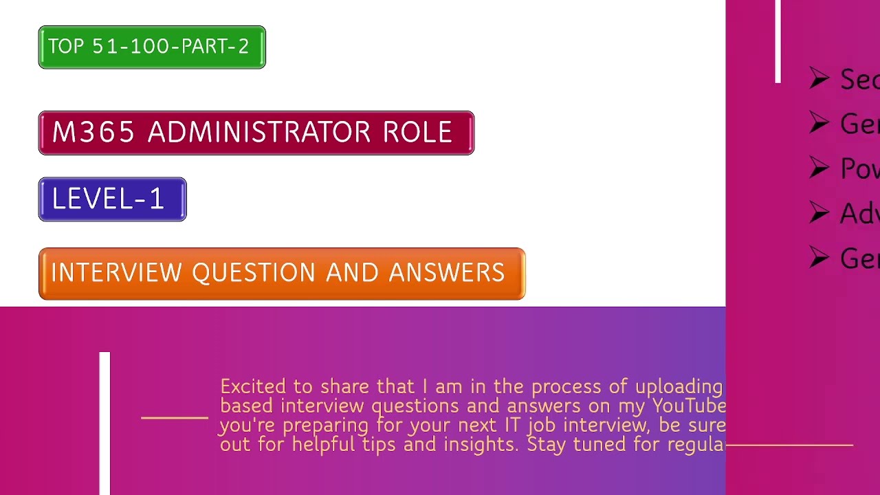 Top 365 Administrator Interview Questions and Answers | Level-1 Part-2