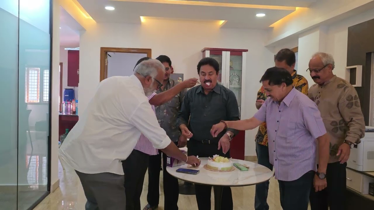 Achi's Birthday Cake cutting at Office.. Happy Birthday Achi