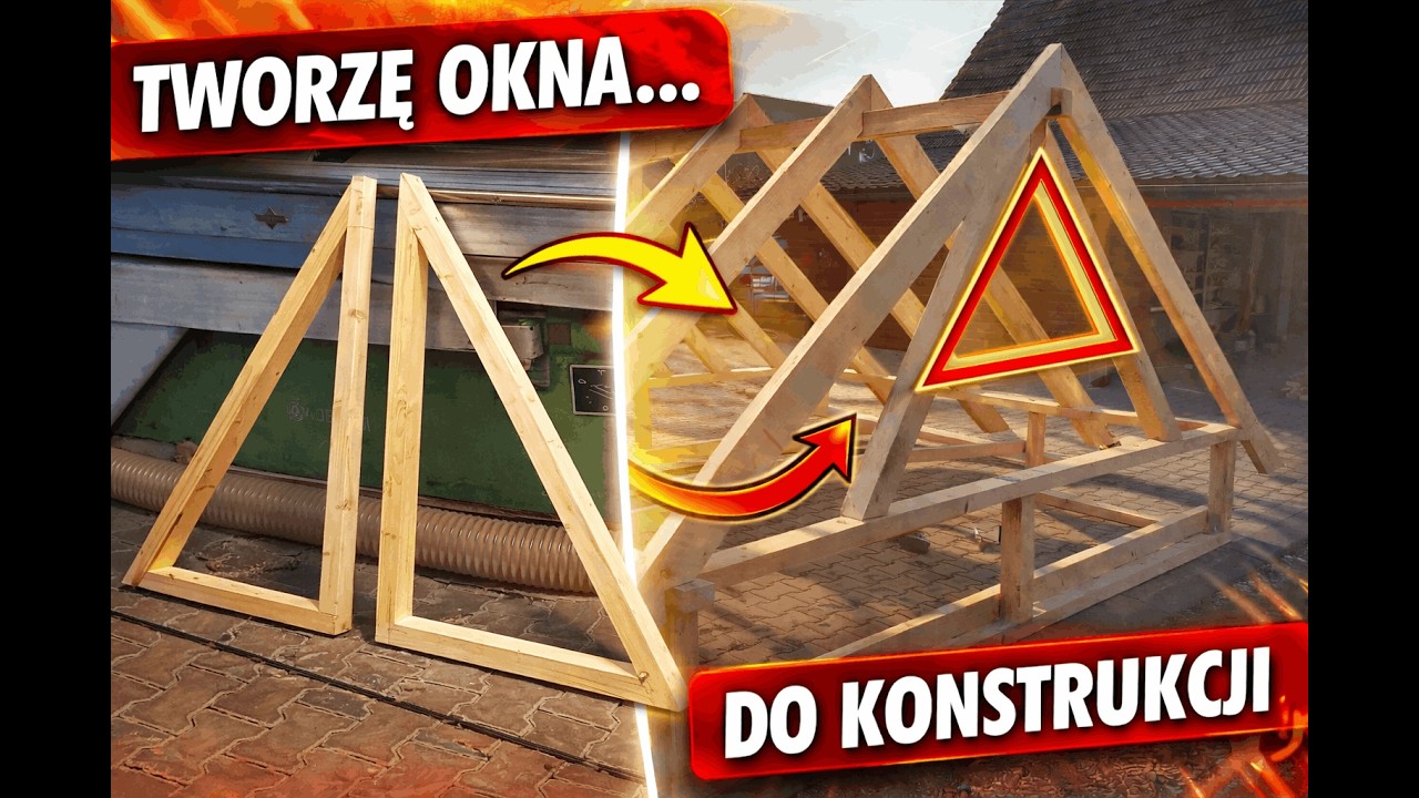 Produkcja okna krok po kroku cz.3- Drewniane okna szczytowe do domku letniskowego