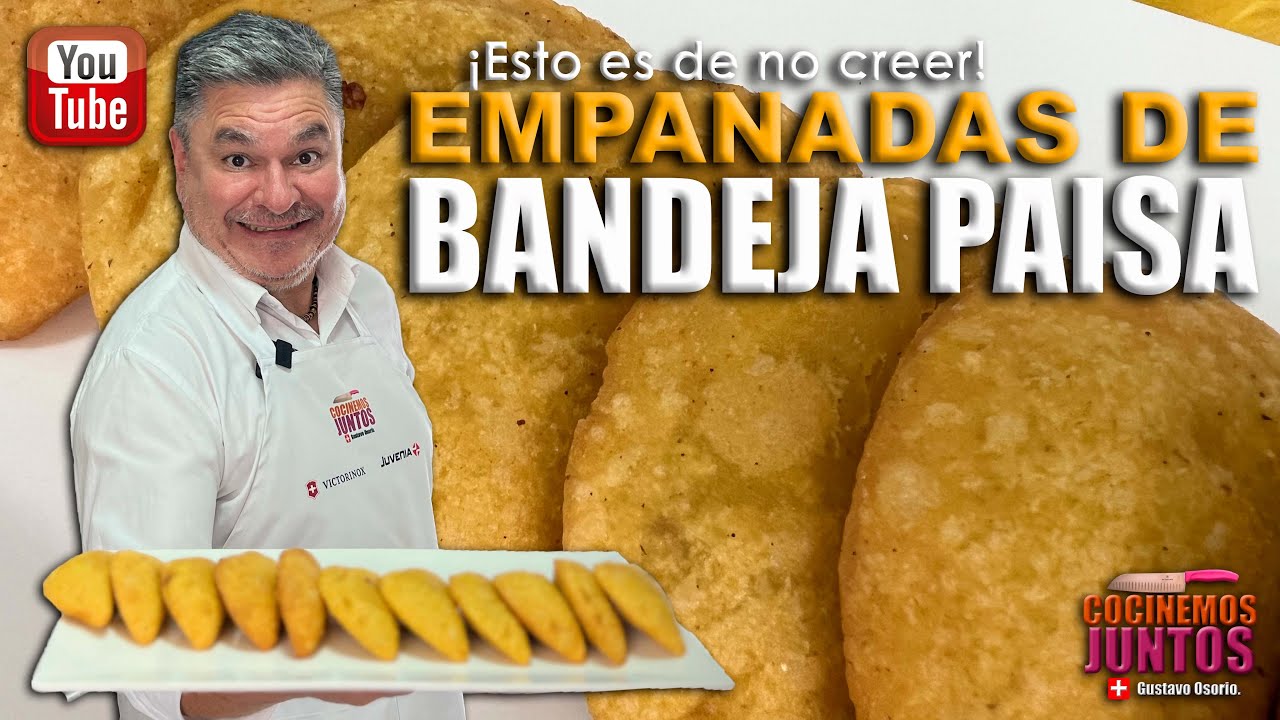 Como hacer EMPANADAS DE BANDEJA PAISA ✅💯
