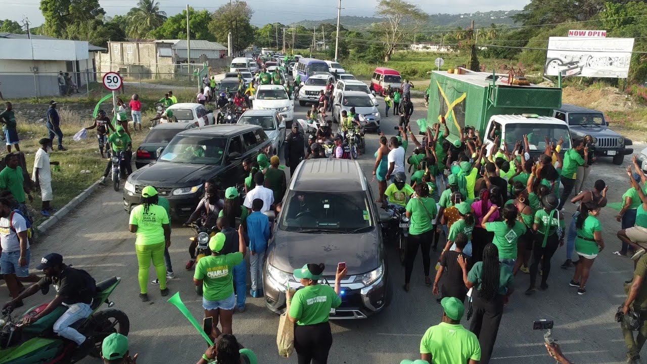 Biggest Political Motorcade Prime Minister Hon Andrew Holness In Morant Bay  St Thomas