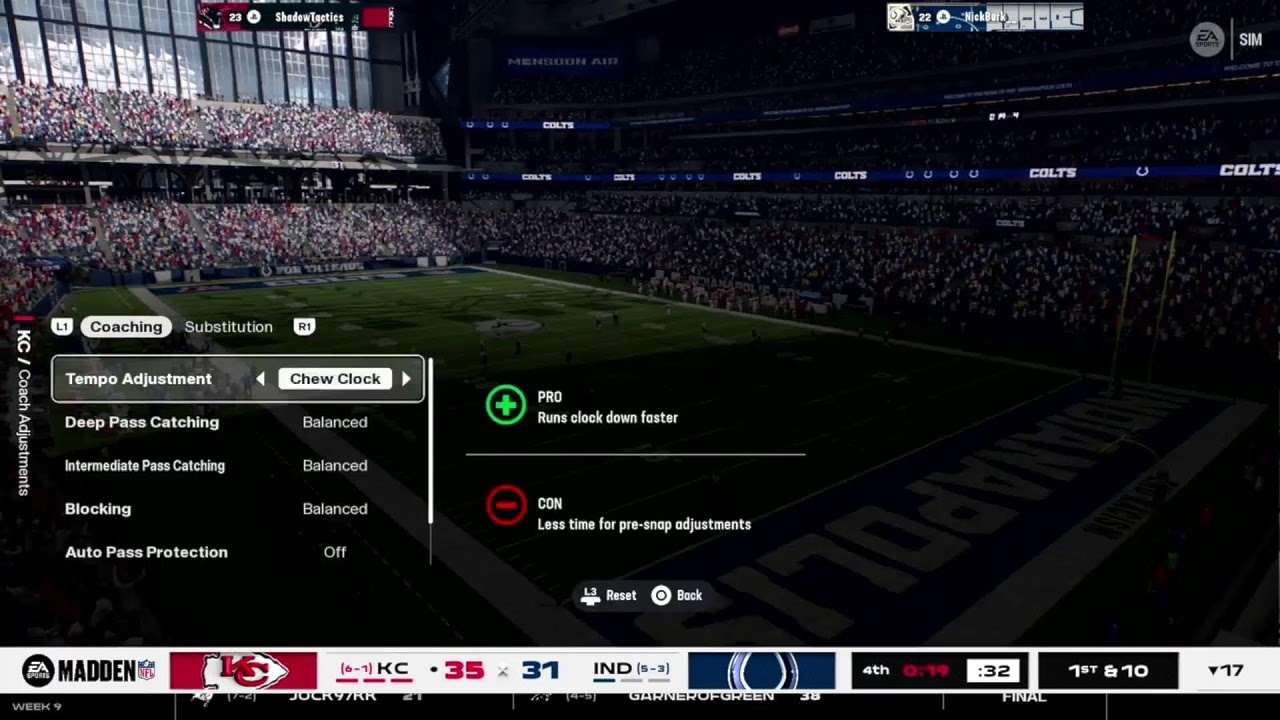#Madden26 Franchise 220: S4 Week 9 vs NickBurk__